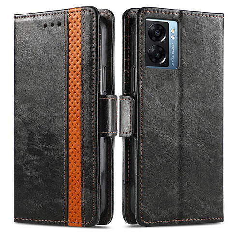 Coque Portefeuille Livre Cuir Etui Clapet S02D pour Realme V23i 5G Noir