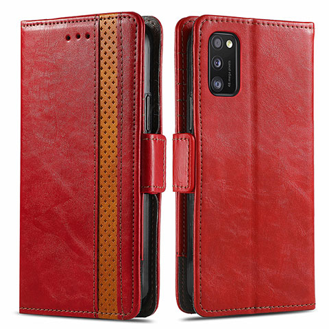 Coque Portefeuille Livre Cuir Etui Clapet S02D pour Samsung Galaxy A41 Rouge