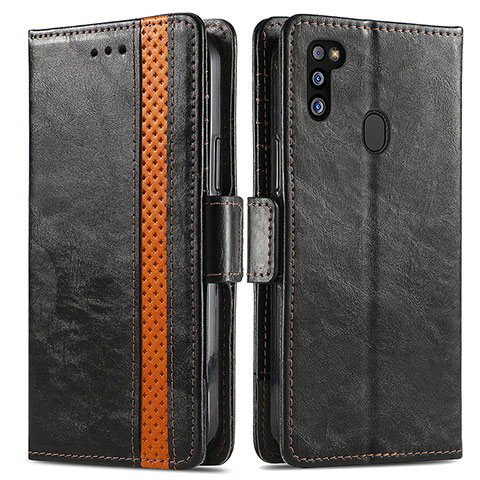 Coque Portefeuille Livre Cuir Etui Clapet S02D pour Samsung Galaxy M30s Noir