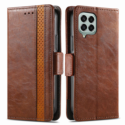 Coque Portefeuille Livre Cuir Etui Clapet S02D pour Samsung Galaxy M33 5G Marron