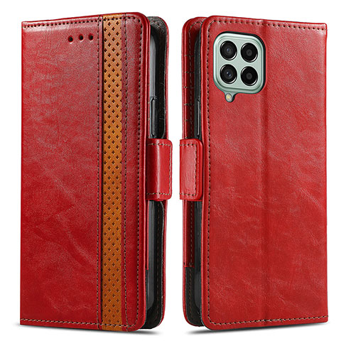 Coque Portefeuille Livre Cuir Etui Clapet S02D pour Samsung Galaxy M53 5G Rouge