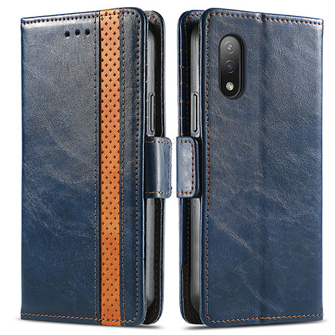 Coque Portefeuille Livre Cuir Etui Clapet S02D pour Sony Xperia Ace II Bleu