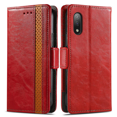 Coque Portefeuille Livre Cuir Etui Clapet S02D pour Sony Xperia Ace II SO-41B Rouge