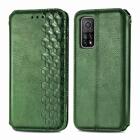 Coque Portefeuille Livre Cuir Etui Clapet S02D pour Xiaomi Mi 10T 5G Brun Clair