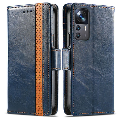 Coque Portefeuille Livre Cuir Etui Clapet S02D pour Xiaomi Mi 12T 5G Bleu