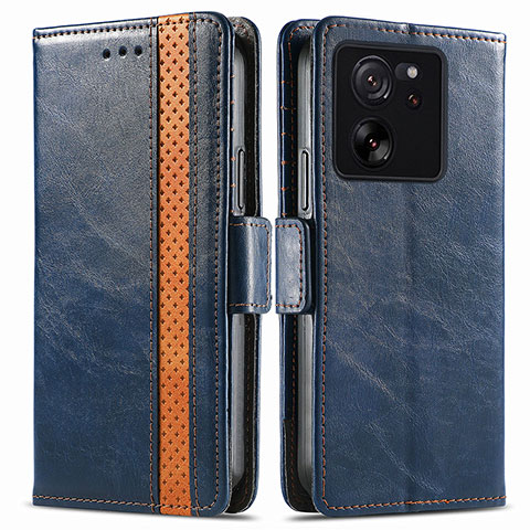 Coque Portefeuille Livre Cuir Etui Clapet S02D pour Xiaomi Mi 13T 5G Bleu