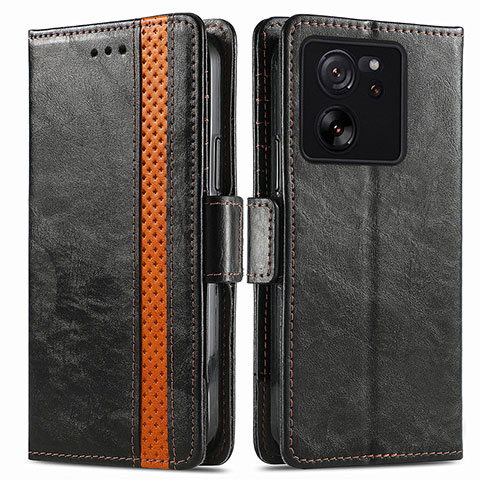 Coque Portefeuille Livre Cuir Etui Clapet S02D pour Xiaomi Mi 13T 5G Noir