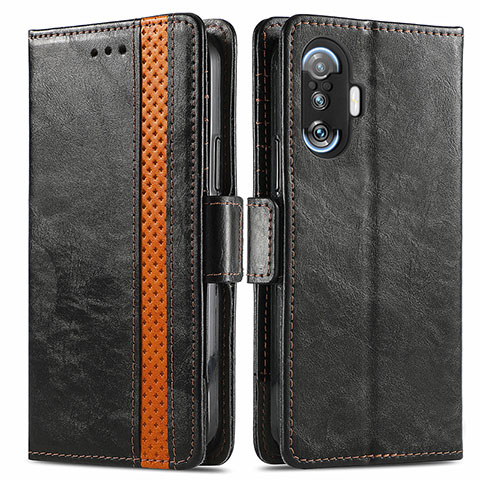 Coque Portefeuille Livre Cuir Etui Clapet S02D pour Xiaomi Poco F3 GT 5G Noir