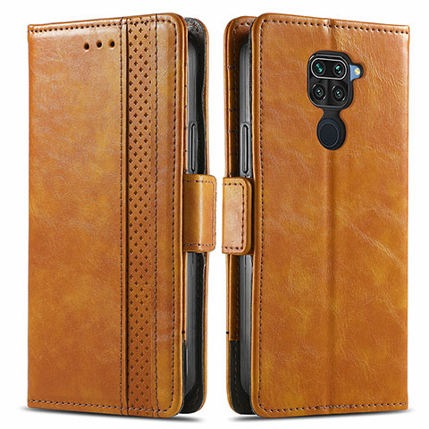 Coque Portefeuille Livre Cuir Etui Clapet S02D pour Xiaomi Redmi 10X 4G Brun Clair