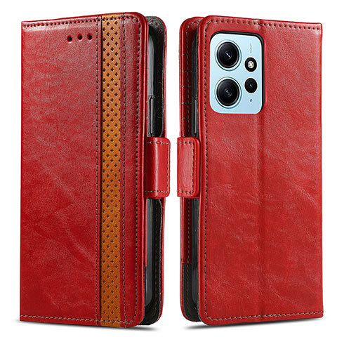 Coque Portefeuille Livre Cuir Etui Clapet S02D pour Xiaomi Redmi Note 12 4G Rouge