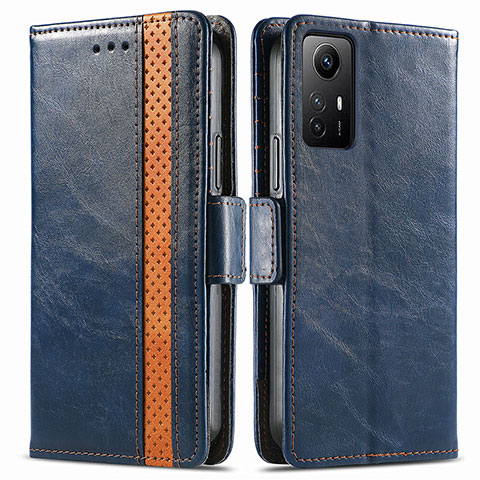 Coque Portefeuille Livre Cuir Etui Clapet S02D pour Xiaomi Redmi Note 12S Bleu