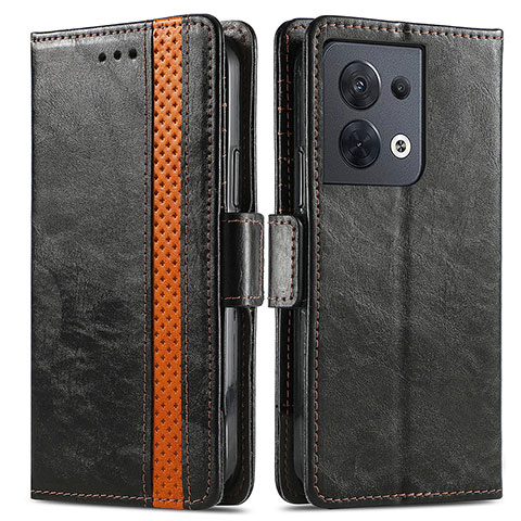 Coque Portefeuille Livre Cuir Etui Clapet S02D pour Xiaomi Redmi Note 13 Pro 5G Noir