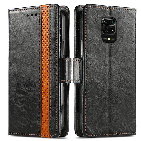 Coque Portefeuille Livre Cuir Etui Clapet S02D pour Xiaomi Redmi Note 9S Noir