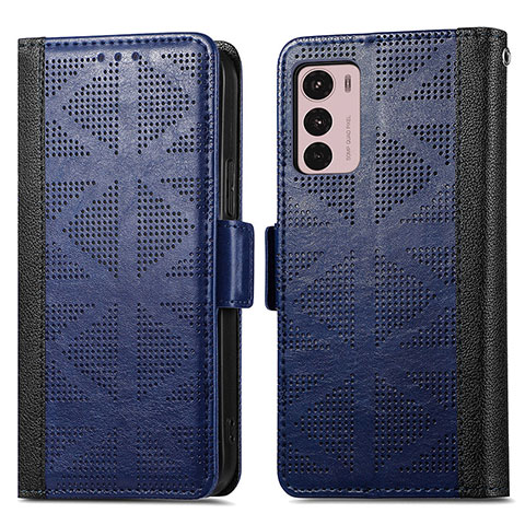 Coque Portefeuille Livre Cuir Etui Clapet S03D pour Motorola Moto G42 Bleu