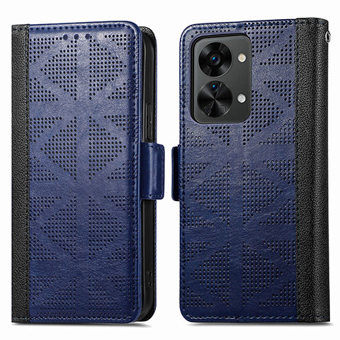 Coque Portefeuille Livre Cuir Etui Clapet S03D pour OnePlus Nord 2T 5G Bleu