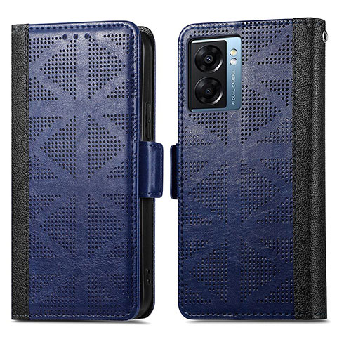 Coque Portefeuille Livre Cuir Etui Clapet S03D pour OnePlus Nord N300 5G Bleu