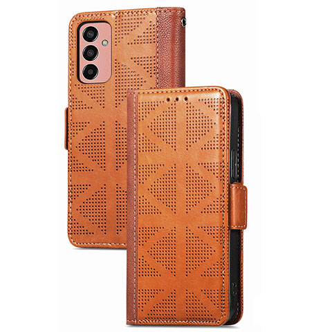 Coque Portefeuille Livre Cuir Etui Clapet S03D pour Samsung Galaxy F13 4G Marron