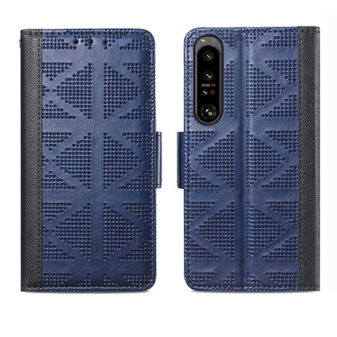 Coque Portefeuille Livre Cuir Etui Clapet S03D pour Sony Xperia 1 IV Bleu