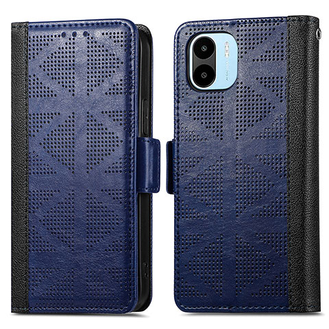 Coque Portefeuille Livre Cuir Etui Clapet S03D pour Xiaomi Redmi A1 Bleu