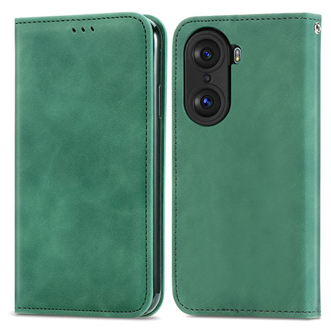 Coque Portefeuille Livre Cuir Etui Clapet S04D pour Huawei Honor 60 5G Vert