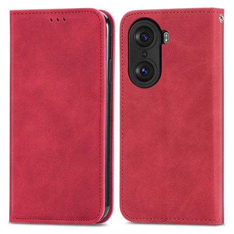 Coque Portefeuille Livre Cuir Etui Clapet S04D pour Huawei Honor 60 Pro 5G Rouge