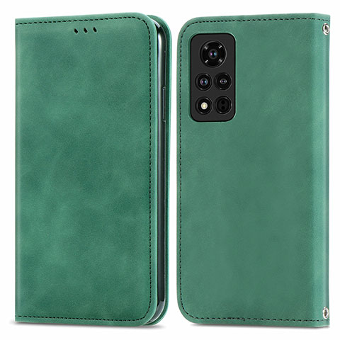 Coque Portefeuille Livre Cuir Etui Clapet S04D pour Huawei Honor V40 5G Vert