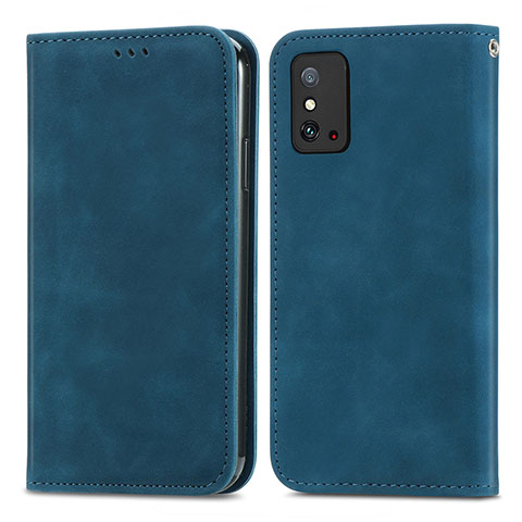 Coque Portefeuille Livre Cuir Etui Clapet S04D pour Huawei Honor X10 Max 5G Bleu