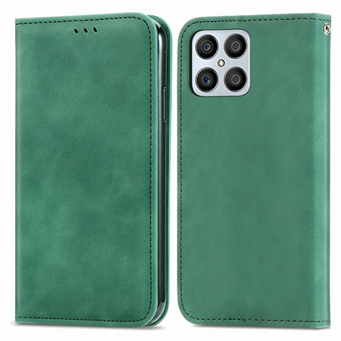 Coque Portefeuille Livre Cuir Etui Clapet S04D pour Huawei Honor X8 4G Vert