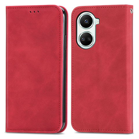 Coque Portefeuille Livre Cuir Etui Clapet S04D pour Huawei Nova 10 SE Rouge