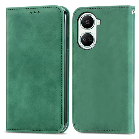 Coque Portefeuille Livre Cuir Etui Clapet S04D pour Huawei Nova 10 SE Vert