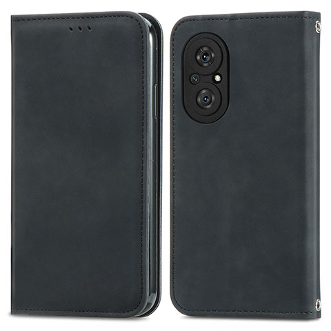 Coque Portefeuille Livre Cuir Etui Clapet S04D pour Huawei Nova 9 SE Noir