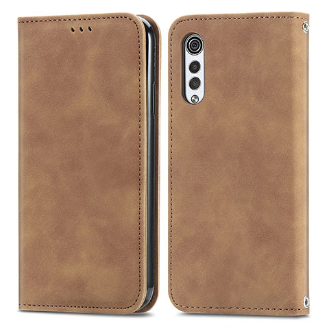 Coque Portefeuille Livre Cuir Etui Clapet S04D pour LG Velvet 2 Pro Marron