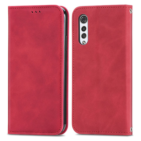 Coque Portefeuille Livre Cuir Etui Clapet S04D pour LG Velvet 2 Pro Rouge