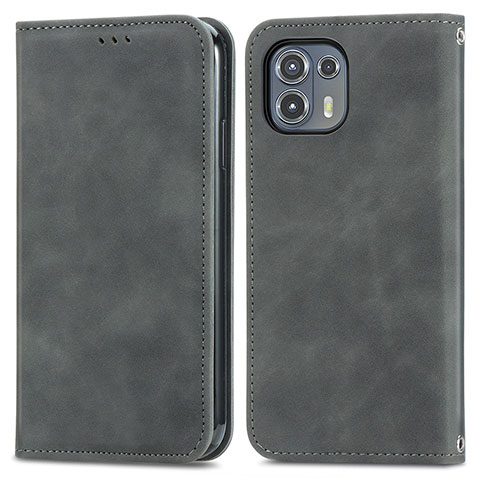 Coque Portefeuille Livre Cuir Etui Clapet S04D pour Motorola Moto Edge 20 Lite 5G Gris