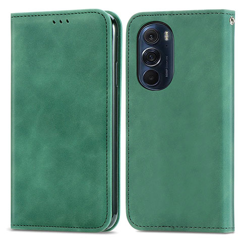 Coque Portefeuille Livre Cuir Etui Clapet S04D pour Motorola Moto Edge 30 Pro 5G Vert