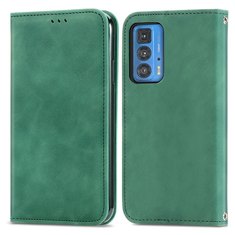 Coque Portefeuille Livre Cuir Etui Clapet S04D pour Motorola Moto Edge S Pro 5G Vert