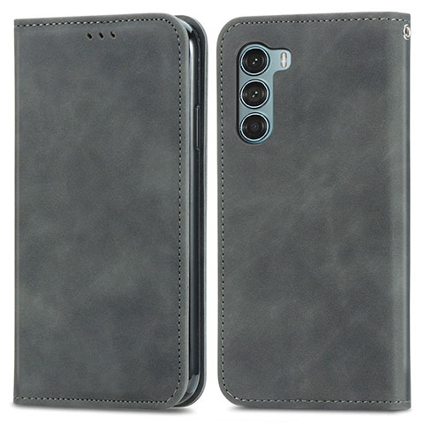 Coque Portefeuille Livre Cuir Etui Clapet S04D pour Motorola Moto Edge S30 5G Gris