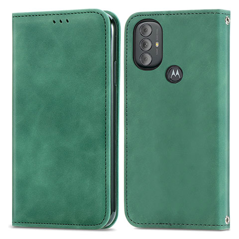 Coque Portefeuille Livre Cuir Etui Clapet S04D pour Motorola Moto G Play (2023) Vert