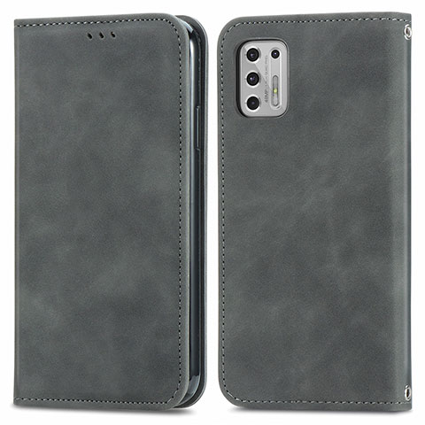 Coque Portefeuille Livre Cuir Etui Clapet S04D pour Motorola Moto G Stylus (2021) Gris