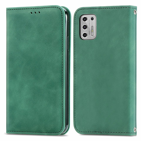 Coque Portefeuille Livre Cuir Etui Clapet S04D pour Motorola Moto G Stylus (2021) Vert