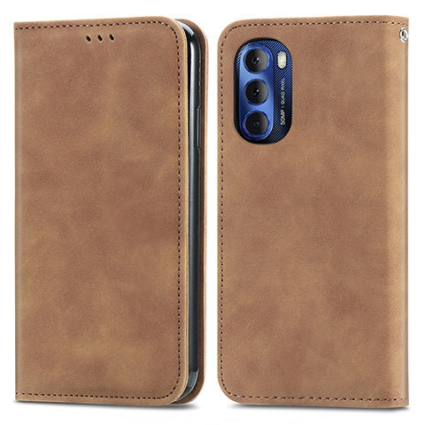 Coque Portefeuille Livre Cuir Etui Clapet S04D pour Motorola Moto G Stylus (2022) 4G Marron