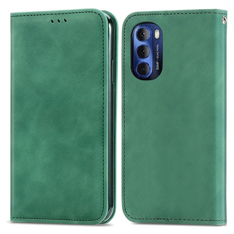 Coque Portefeuille Livre Cuir Etui Clapet S04D pour Motorola Moto G Stylus (2022) 4G Vert