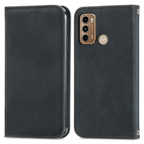 Coque Portefeuille Livre Cuir Etui Clapet S04D pour Motorola Moto G40 Fusion Noir