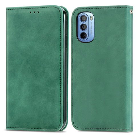 Coque Portefeuille Livre Cuir Etui Clapet S04D pour Motorola Moto G41 Vert