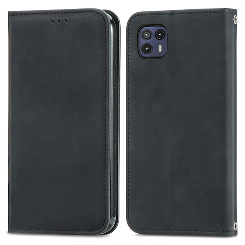 Coque Portefeuille Livre Cuir Etui Clapet S04D pour Motorola Moto G50 5G Noir