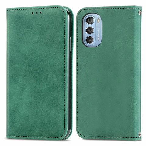 Coque Portefeuille Livre Cuir Etui Clapet S04D pour Motorola Moto G51 5G Vert