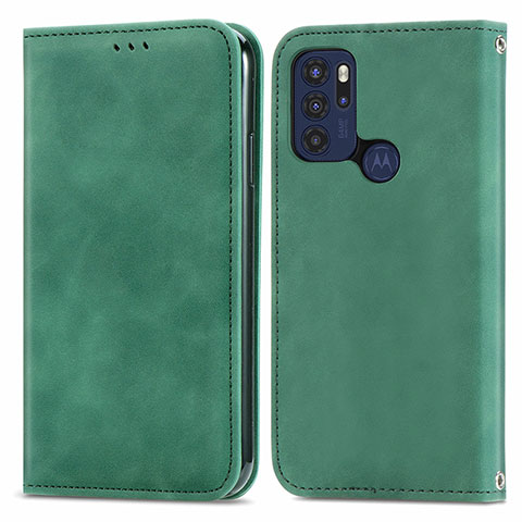 Coque Portefeuille Livre Cuir Etui Clapet S04D pour Motorola Moto G60s Vert