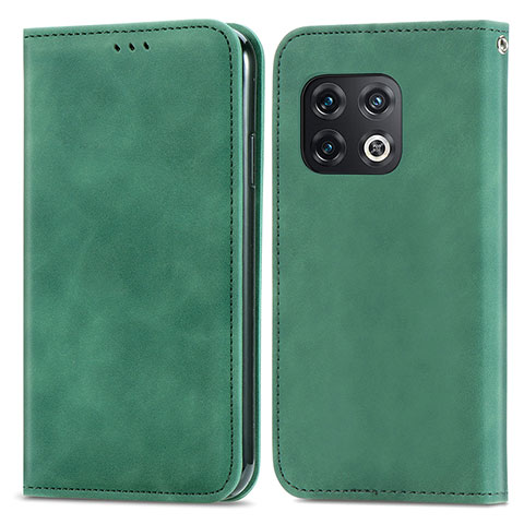 Coque Portefeuille Livre Cuir Etui Clapet S04D pour OnePlus 10 Pro 5G Vert