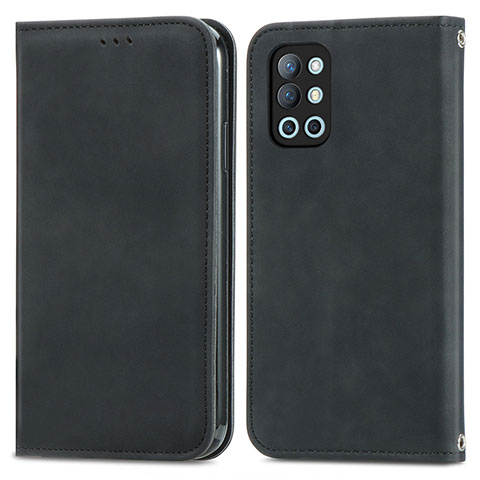 Coque Portefeuille Livre Cuir Etui Clapet S04D pour OnePlus 9R 5G Noir