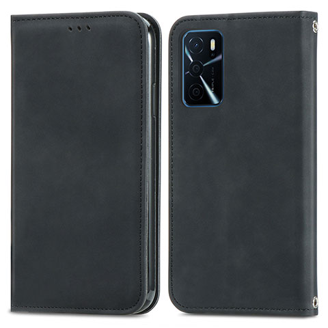 Coque Portefeuille Livre Cuir Etui Clapet S04D pour Oppo A16s Noir